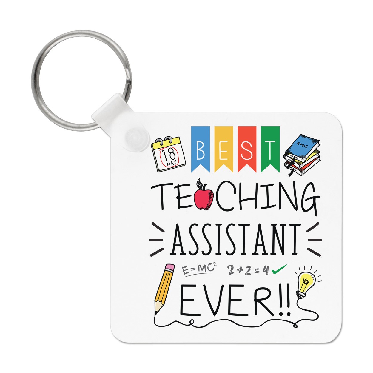 Best Teaching Assistant Ever Keyring Key Chain Teacher Student Favourite Funny
