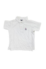 Psycho Bunny Boys Cotton Collared Buttoned Short Sleeve Polo Top White Size XS