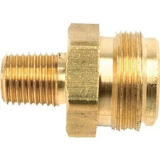 (1)-MR. HEATER 1 In.-20 MTCT x 1/4 In. MPT Brass LP Cylinder Adapter F273755