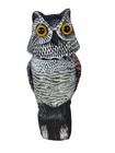 Bird Owl to Frighten Birds,Fake Owl Statue Decoy,Plastic Owl Scarecrow with Rota — photo 1
