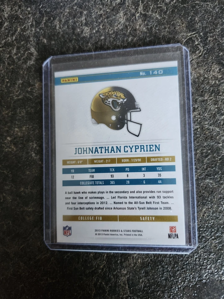 2013 Panini Rookies & Stars  Jonathan Cyprien Card# 140 - Image 2 of 2