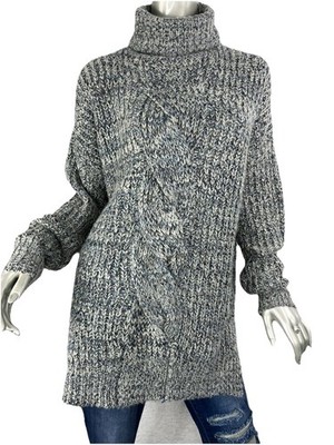 QED London Women Sweater Pullover Sz L Turtleneck Thick Knit L Sleeve NEW