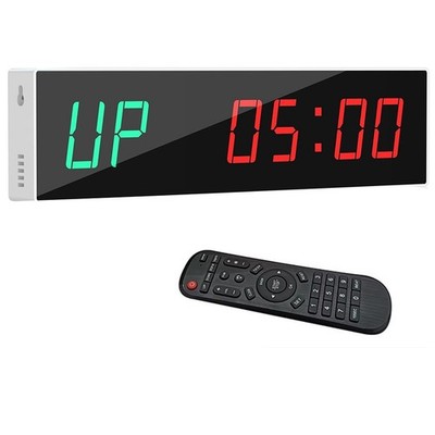 Large Digital Fitness Timer, Remote Controlled Fitness Wall Clock with Interval4720