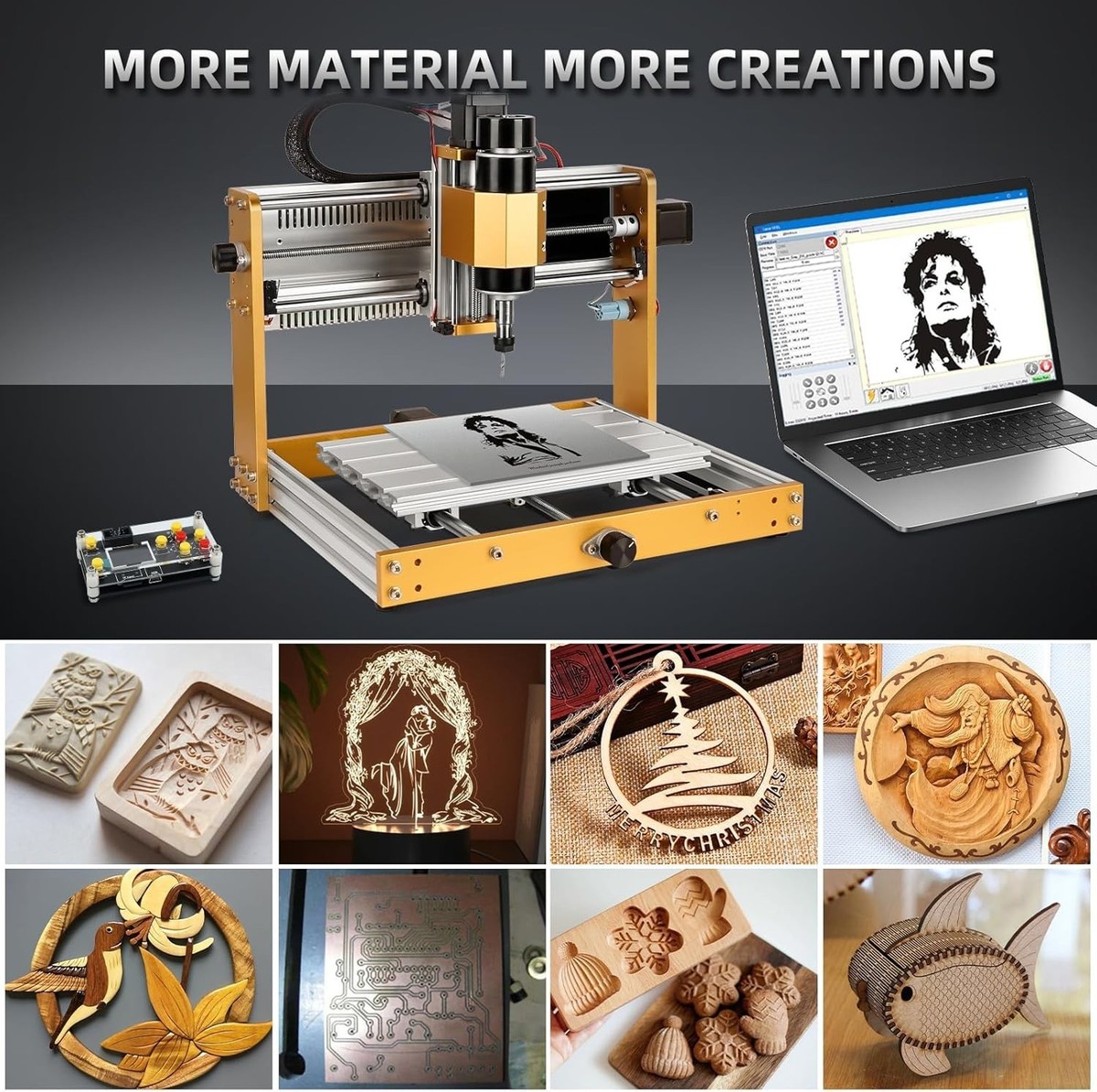 All-Metal 3018 PRO MAX CNC Machine: 3 Axis Precision for Wood