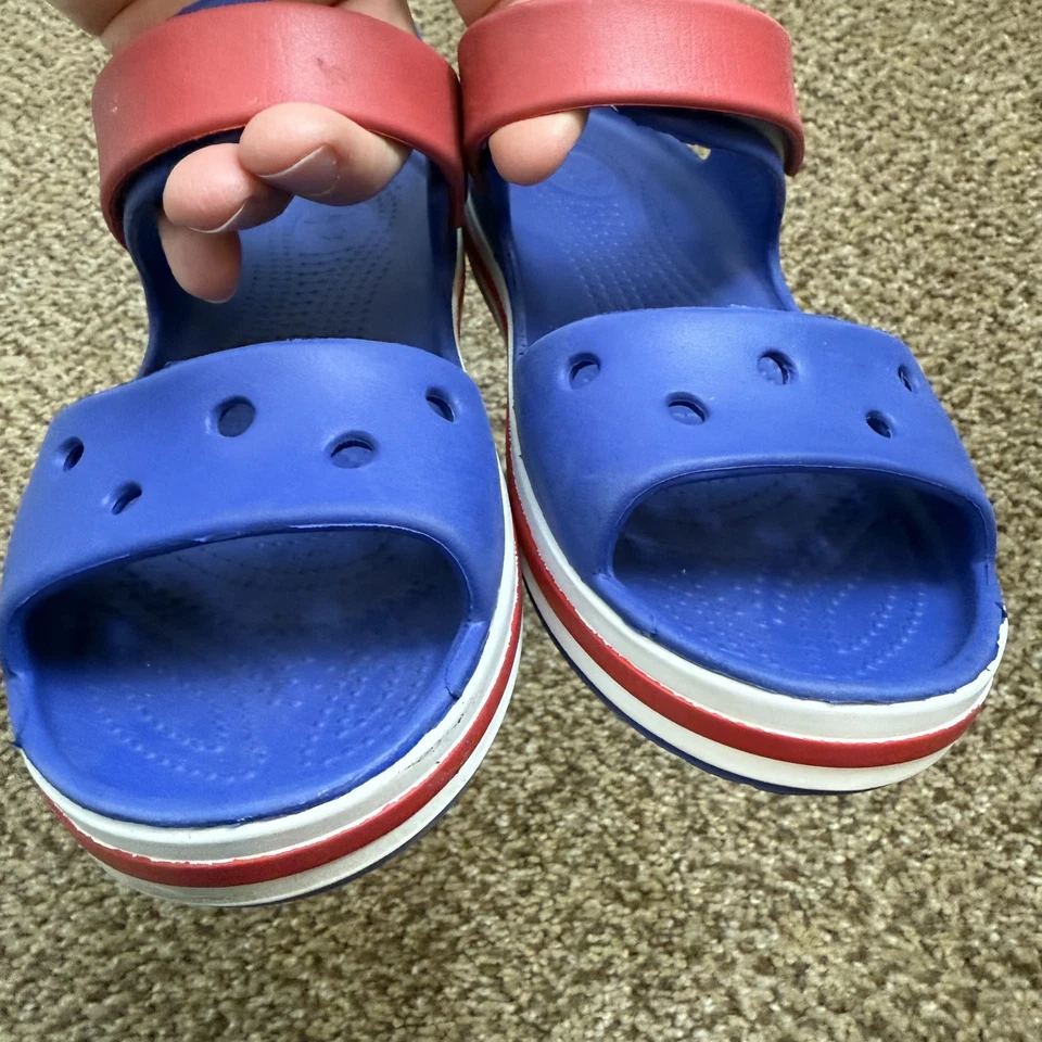 Sandalias Crocs Bayaband niños azul cerúleo niños talla J 2 Foto 3 de 4
