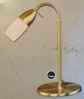 Wofi Tischlampe Tischleuchte Schreibtischlampe New Jersey Messing Glas E14