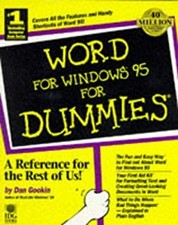Word for Windows 95 for Dummies Paperback Dan Gookin