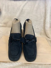 Vaneli Z4313* Womens Navy Suede Alroy Loafer Pumps Size 8 N EUC