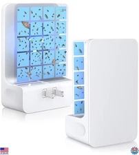 Innovative Double-Sided Flying Insect Trap for House Indoor, Plug-in Light Bug