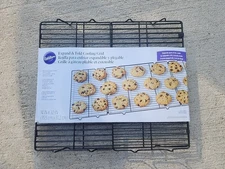 Wilton Expand And Fold Cooling Grid Non Stick For Sheet Cakes Cookies 14x32in