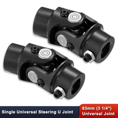 2Pcs Steering Power Box Universal Joints 13/16'' 36 Spline x 3/4'' DD Black Steel