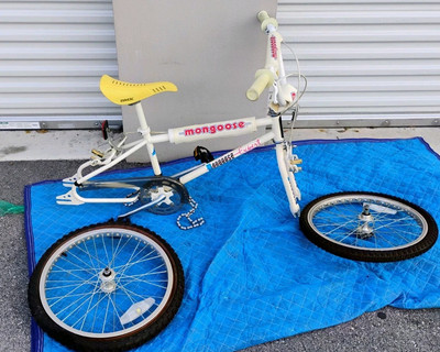 1987 Mongoose Expert 20'' BMX White Blue & Pink 100% Original 95% Mint Old School