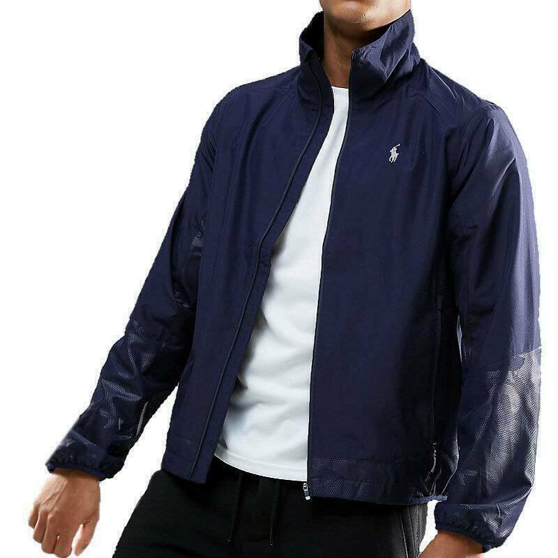 Giacca a vento Polo Ralph Lauren Navy US Open Big Pony Linesman Ball Boy nuova con etichette