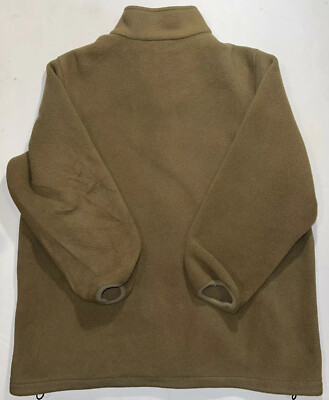 Lands End Fleece Full Zip Jacket Women's 1X XL Brown 16-18