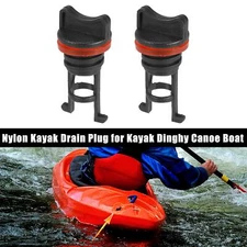 2pc Nylon Kayak Drain Plugs Thread Drain Plugs for Kayak Dinghy Canoe Boat