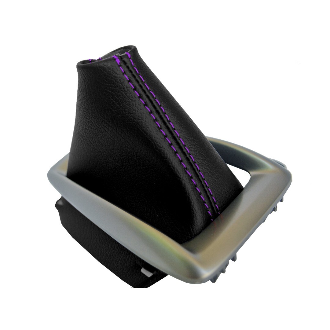 Fits 2014-2016 Mazda 3 Leather Automatic Shift Boot Cover Purple