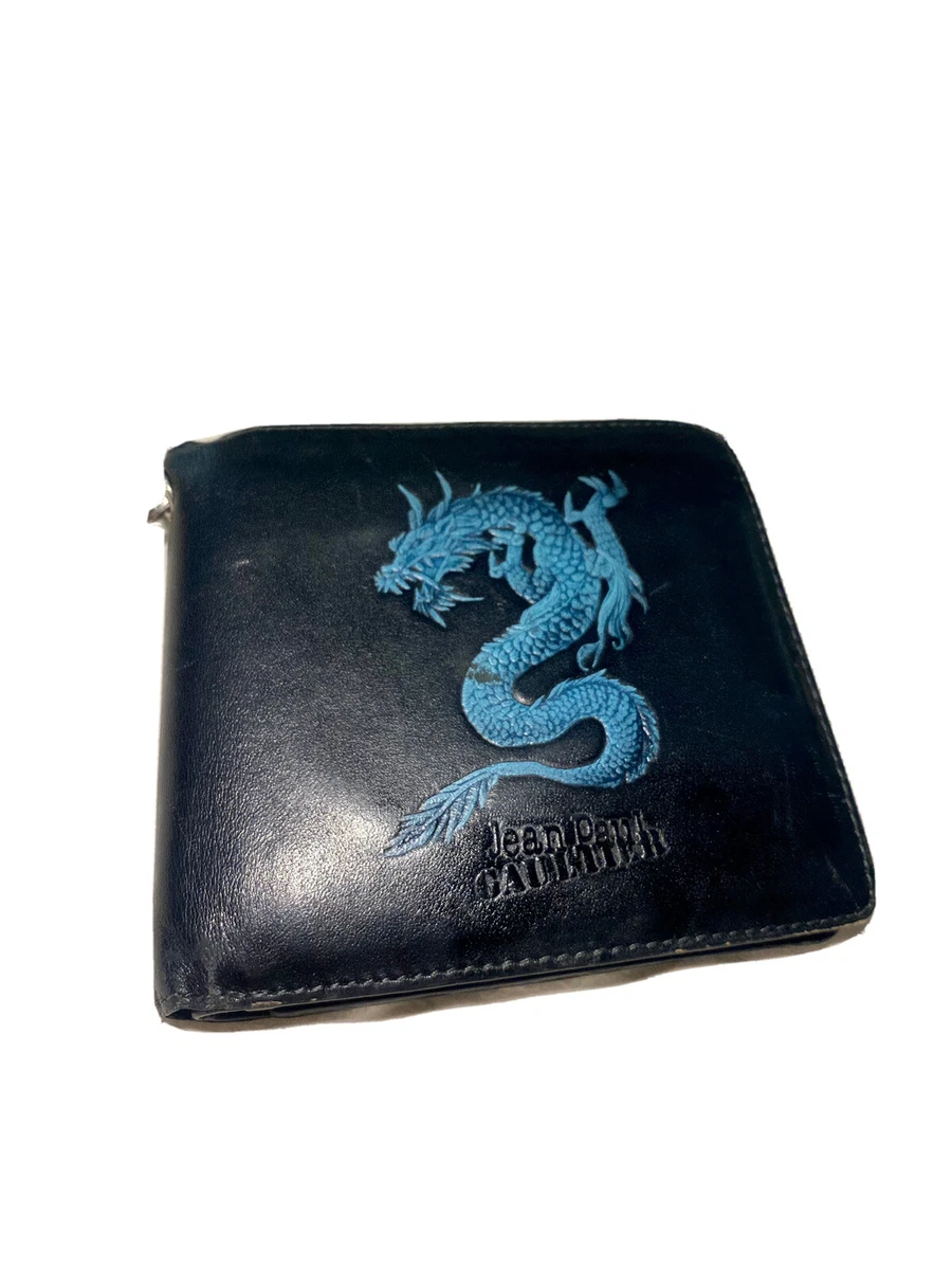 Jean Paul Gaultier Leather Dragon embossed wallet
