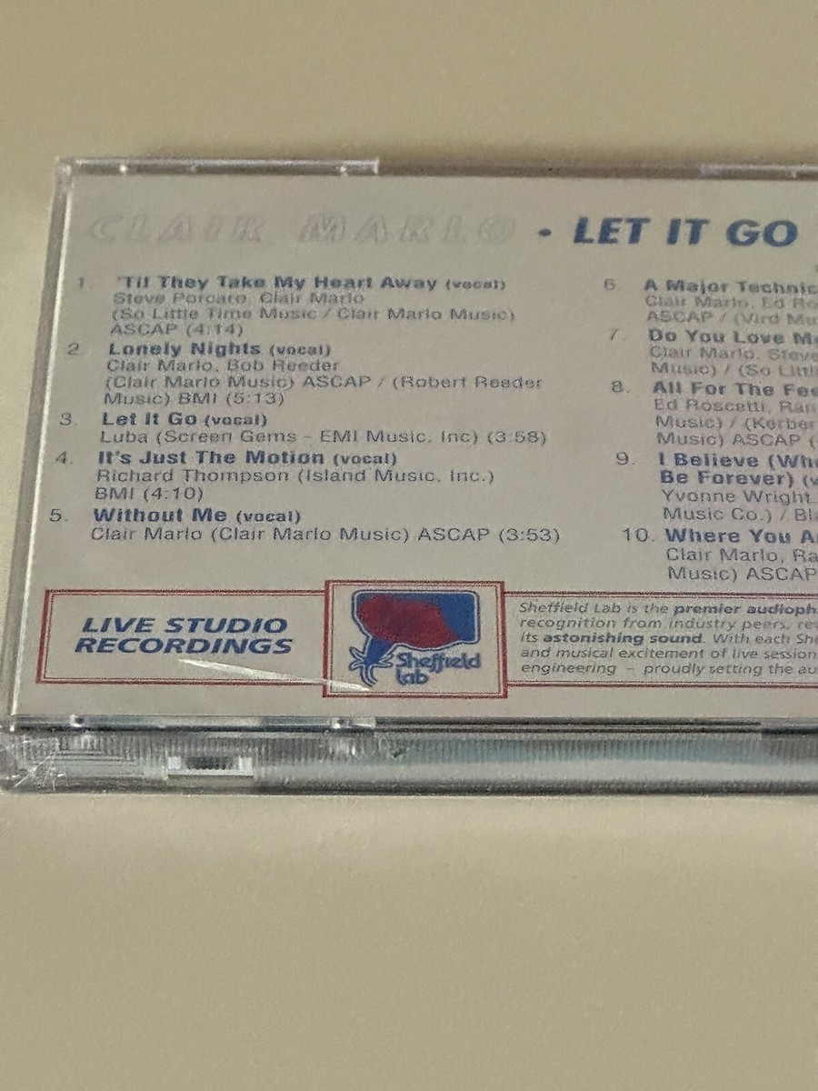 CLAIR MARLO - LET IT GO 1989 US OOP SEALED CD with 'TIL THEY TAKE