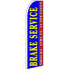 Brake Service Blue 3 ft X 11 1/2 ft Polyester Swooper Flag