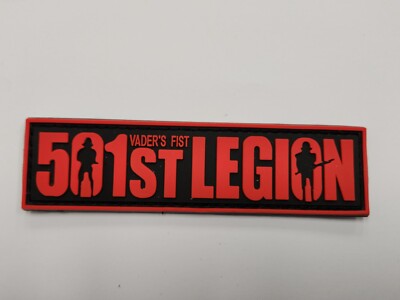 501st LEGION Hook and Loop Patch Badge Rubber PVC 3D Star wars Vader's fist