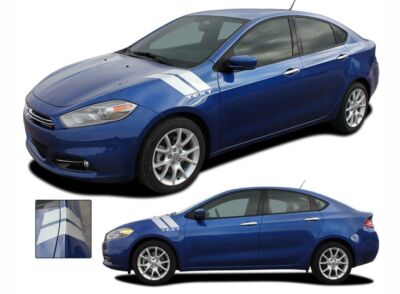 2013-2016 DOUBLE BAR RT Hash Fender Hood Vinyl Graphics Decals fits Dodge Dart