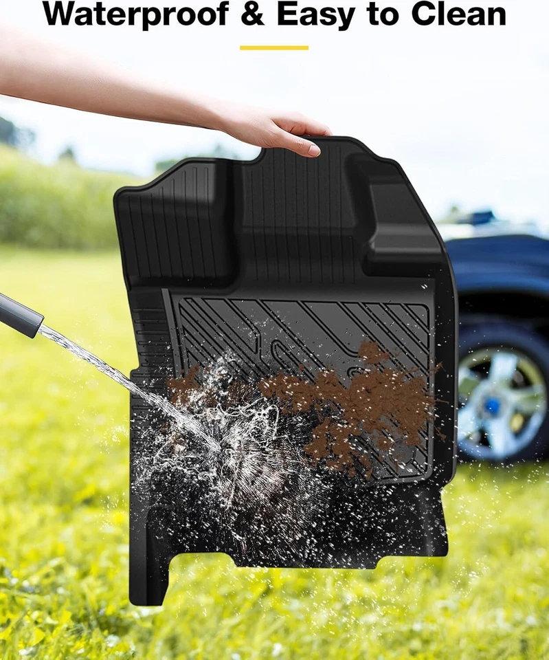 3W Floor Mats for 2015-2025 Ford F150 with Storage Super Crew Cab Only TPE Liner - Image 3 of 4