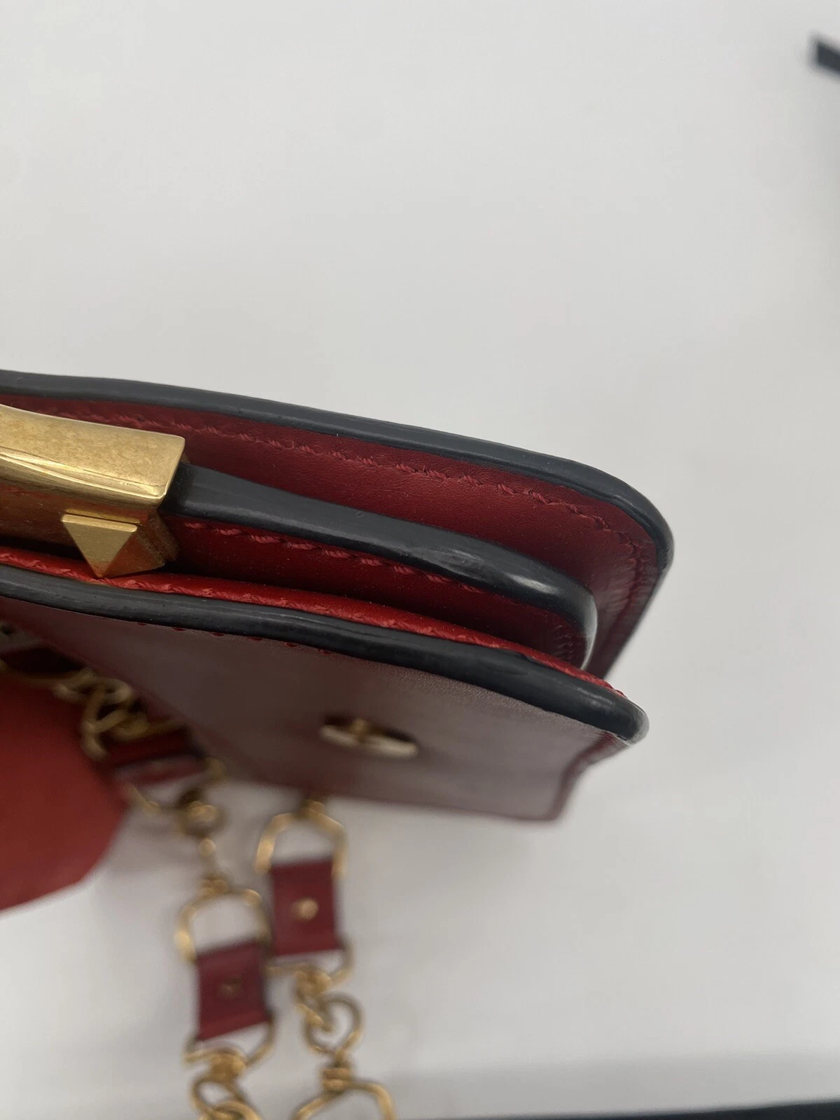 Borsa Valentino rossa maschera africana borsetta pelle RARA passerella piccola pochette