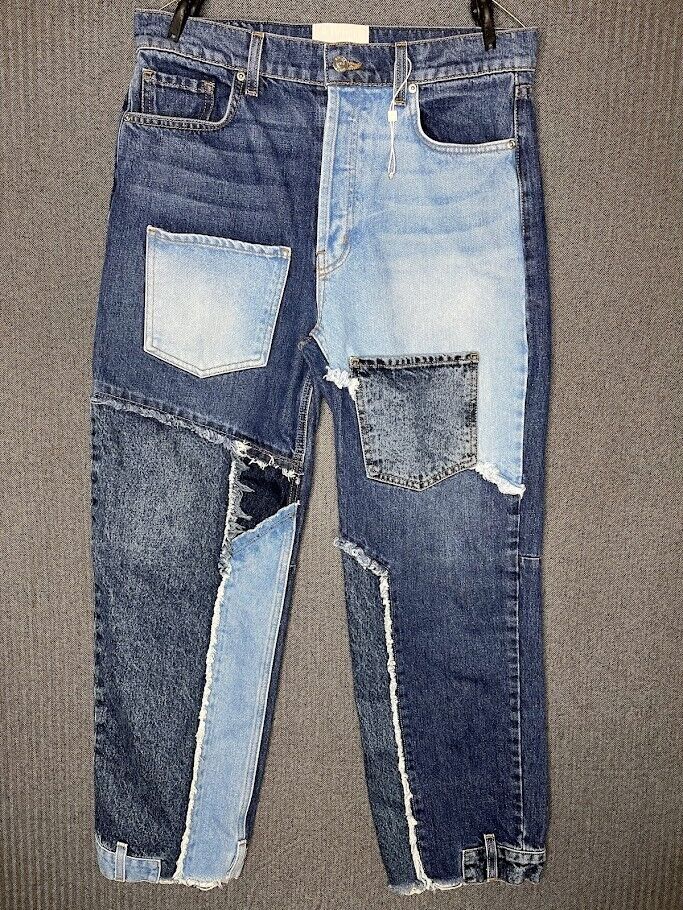 Revice Jeans Women's 32x29 Blue Denim Patchwork P… - image 1