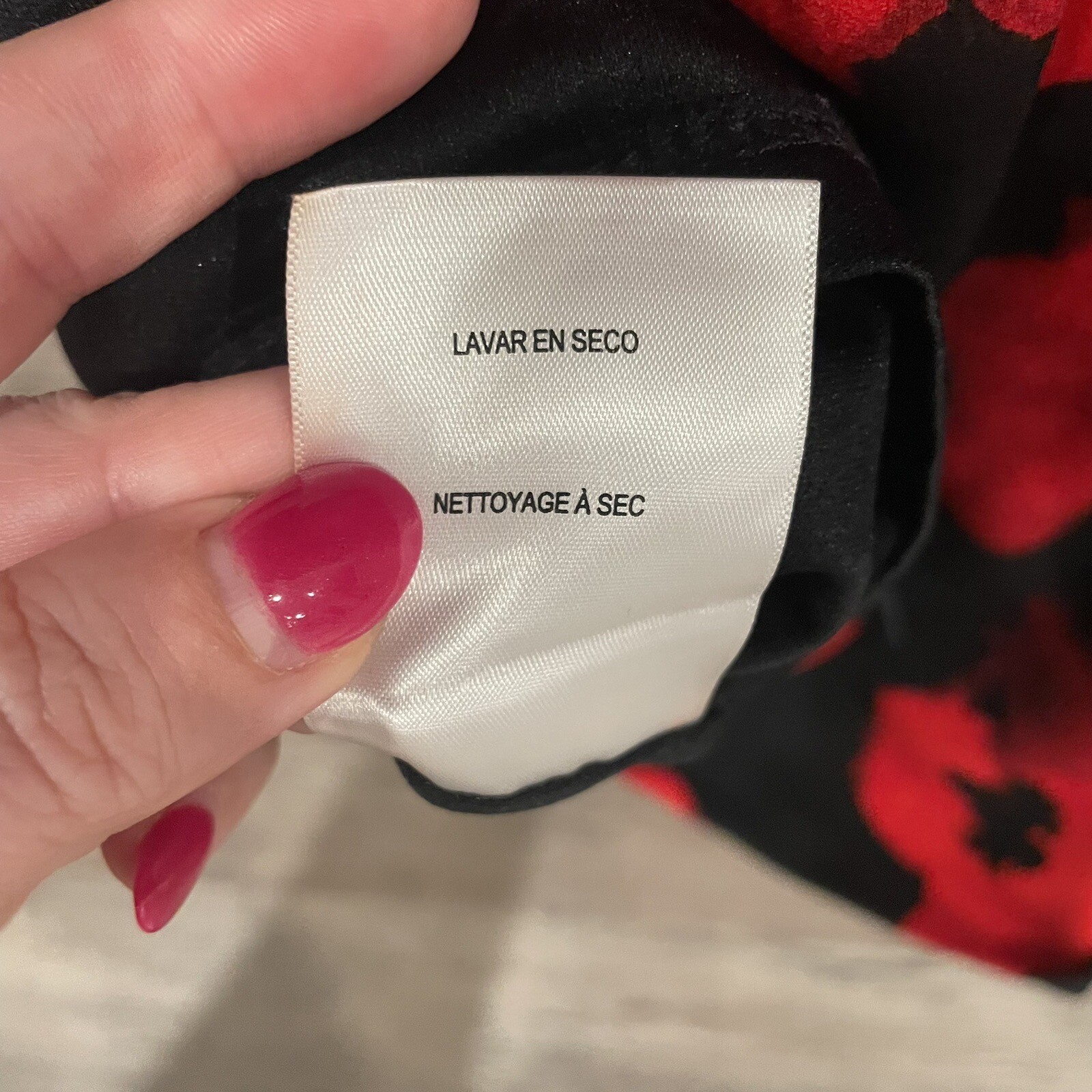 RARE Maggy London Poppy Dress Red Floral Black Puff Sleeve Size 14 *READ* image 10