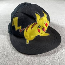 Pokemon Pikachu Hat Youth Snap Back Black One Size Anime Battle Creatures Hat