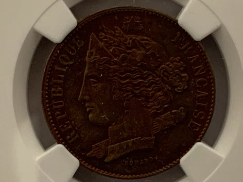 France ~ Essai ~ MAZ-1315 1848 10 Centimes Copper KM Pn40 NGC Certified MS 64 BN