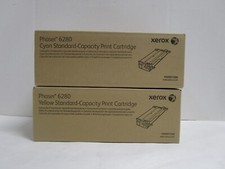 LOT OF 2 GENUINE XEROX PHASER 6280 COLOR TONERS 106R01388 106R01390 NEW SEALED