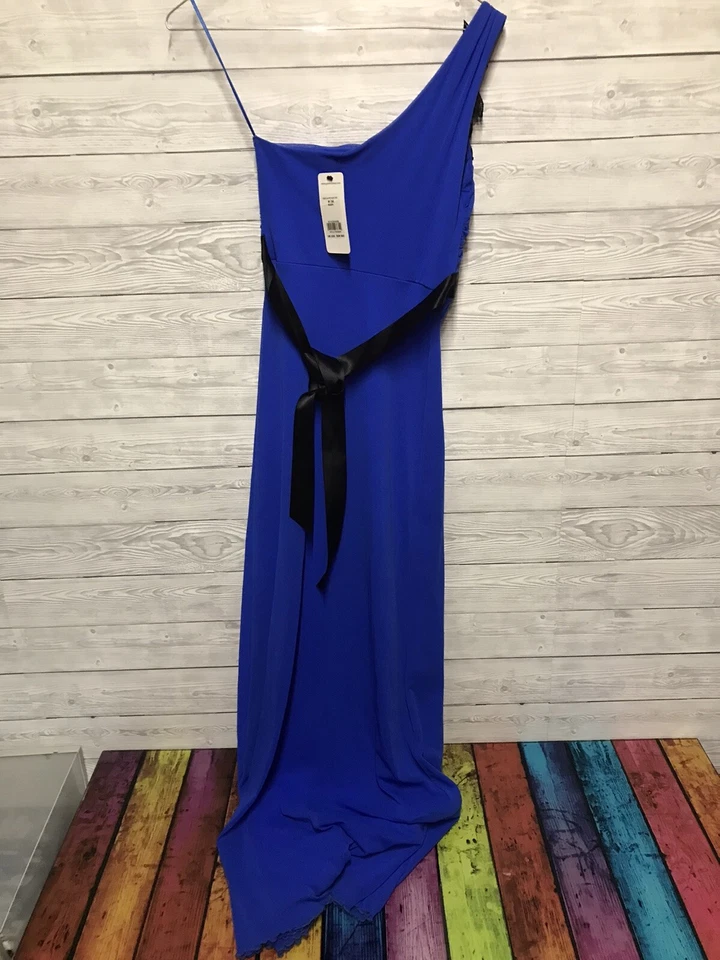 Jane Norman 1 Shoulder Motif Maxi Dress Blue Size 8 BNWT RRP £50 - Image 2 of 4