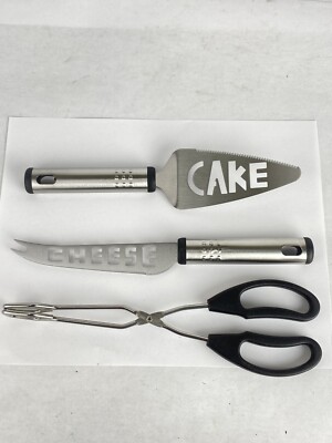 Kitchen Utinsil Set Cake Cutter Cheese Knife Scissor Tongs