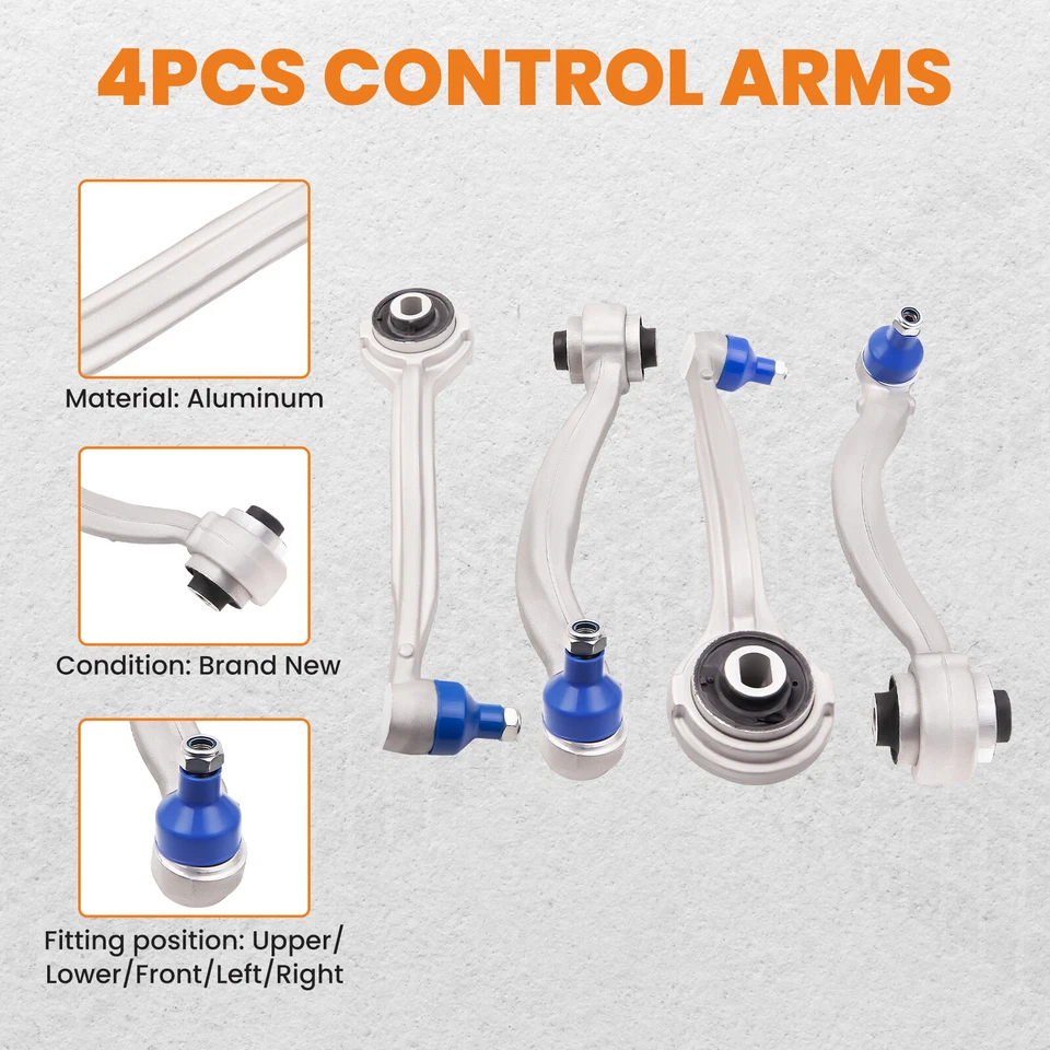 FRONT UPPER LOWER SUSPENSION WISHBONE ARMS LINKS FOR MERCEDES C CLASS W204 S204 - Image 3 of 4