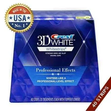 1 Box Crest3D White Whitestrips Professional Whitening Effect 20 Pouch 40 Strips