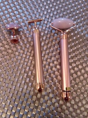 Gear Massage Muscle Roller in Rose Quartz Set of Three {3}