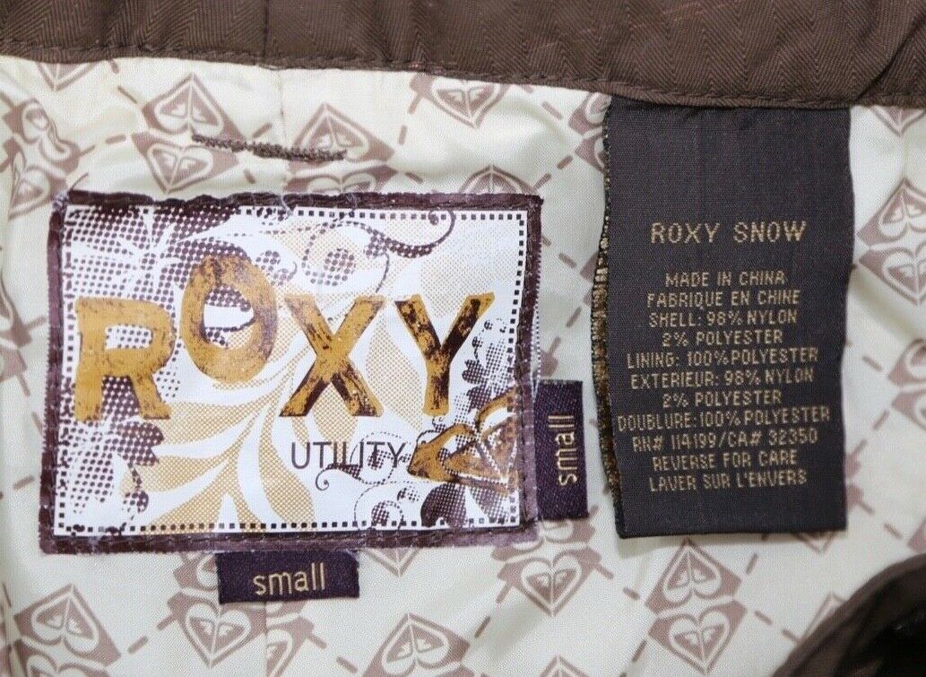 Women's Roxy Snow Pants Ski Snowboarding Brown Size Small (Measure 31x28)