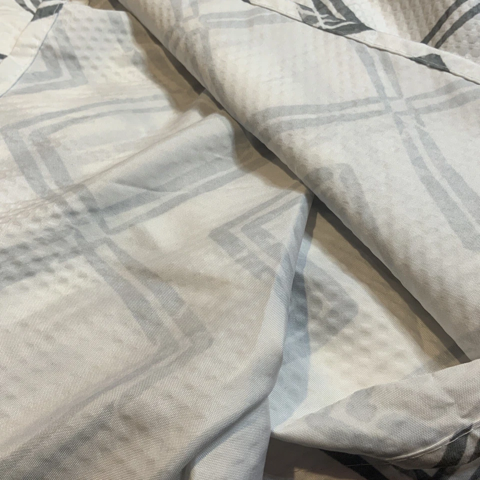 🛁 Cortina de Ducha Umbral Teñido Diamante Corte Blanco/Gris (COMO SE MUESTRA)👌🆕️ Foto 4 de 4