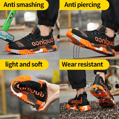 Unverwüstliche Sicherheitsarbeitsschuhe Stahlkappe Stiefel Leicht Sneaker Herrenschuhe - Bild 8 von 33
