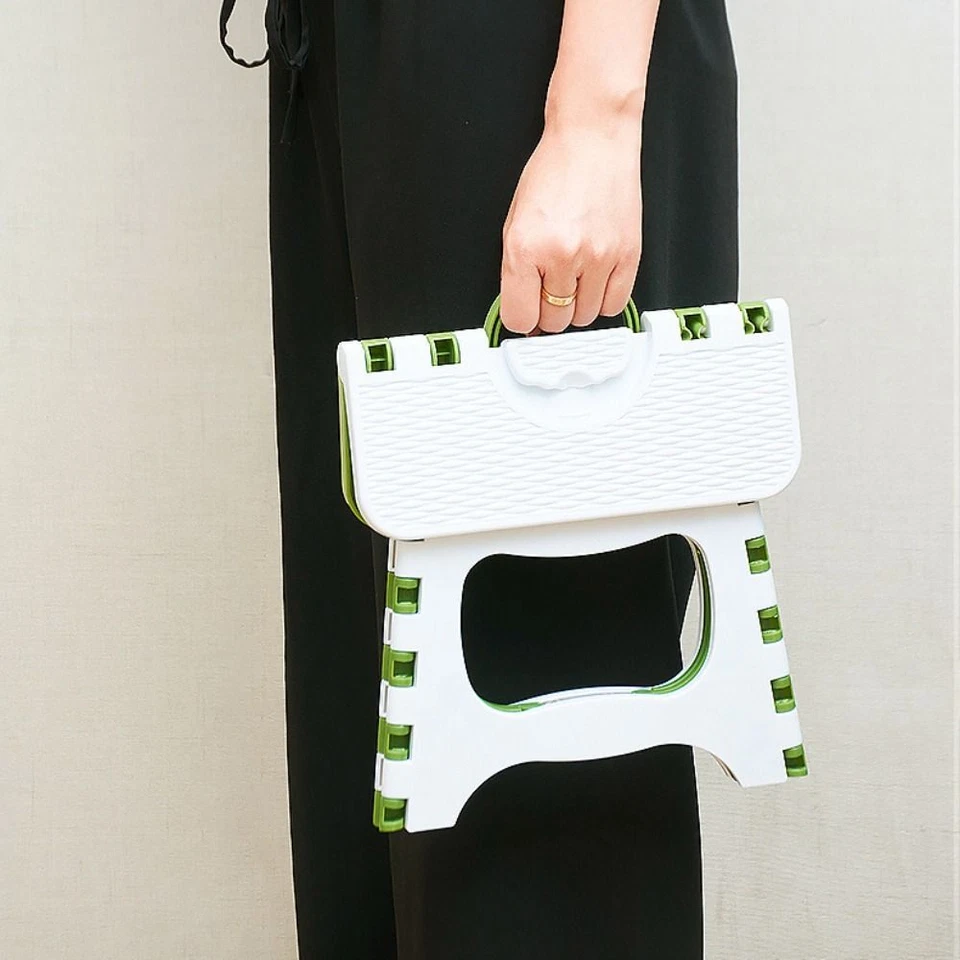 Plastic Bathroom Chair Space-saving Step Stool New Folding Small Stool Outdoor - Image 3 of 4