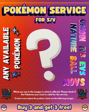 ANY CUSTOM SHINY POK MON FOR S/V