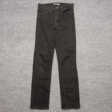 Levis 724 High Rise Straight Jeans Womens 30x32 Black Denim 18883-0016