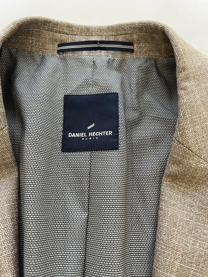 Daniel Hechter Men’s 54R Blazer Sport Coat with Inside Pockets Tan Brown - Image 4 of 4