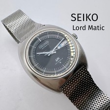 Seiko Lord Matic 5606-6000 Automatic Navy Dial 1970s Men's Japan -For Parts