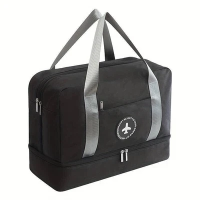 Sac de sport unisexe avec compartiment chaussures, sacs de voyage imperméables - Photo 1/4