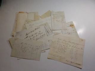 22 Antique Documents 1800s Mystic Bridge Connecticut Lot VTG Ephemera Papers