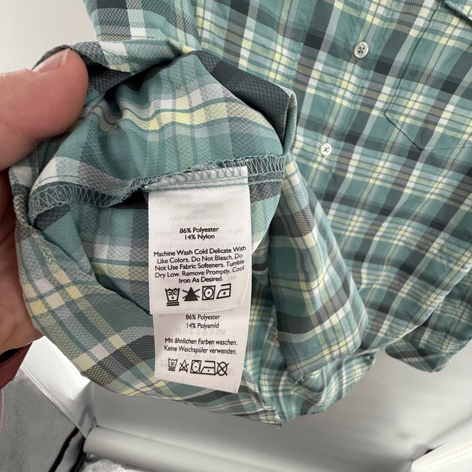 Camisa de rendimiento a cuadros XL Eddie Bauer para mujer secado rápido senderismo viaje al aire libre Foto 4 de 4