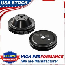 2 Groove Short Water Pump Pulley Wcrankshaft For Sbc Chevy 283 350 400 Swp Us 2 Groove Short Water Pump Pulley Wcrankshaft For Sbc Chevy 283 350 400 Swp Us