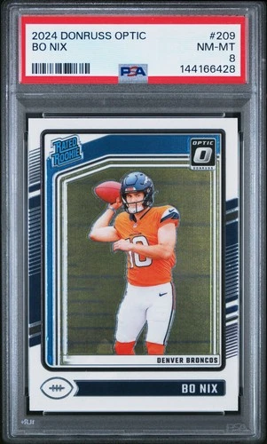 2024 PANINI DONRUSS OPTIC #209 BO NIX ROOKIE RC PSA 8